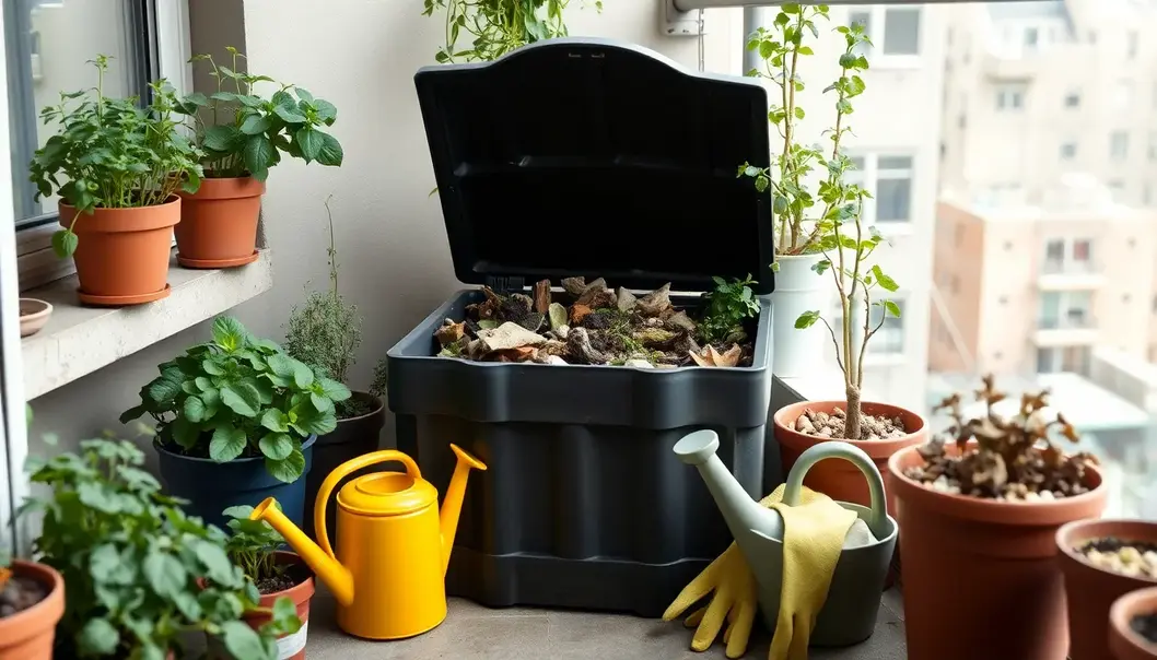 A variety of compostable materials ready for the composting process.